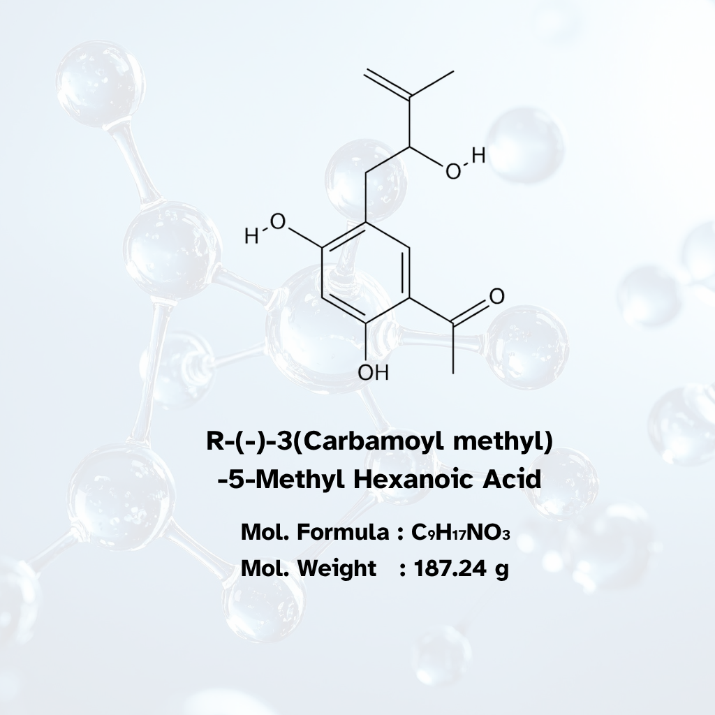 R-(-)-3(Carbamoyl methyl)-5-Methyl Hexanoic Acid
